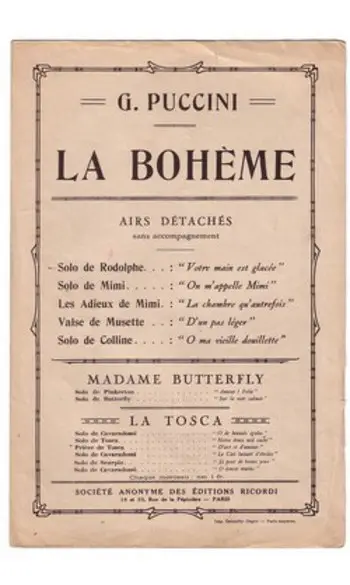 La Bohême Your hand is icy...