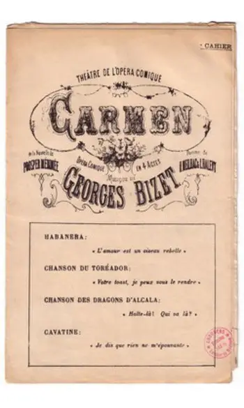Recueil 4 chants Carmen