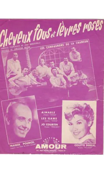 Crazy hair and pink lips