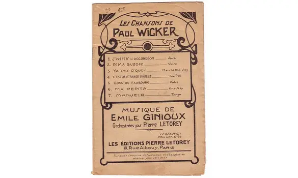 Les chansons de Paul Wicker
