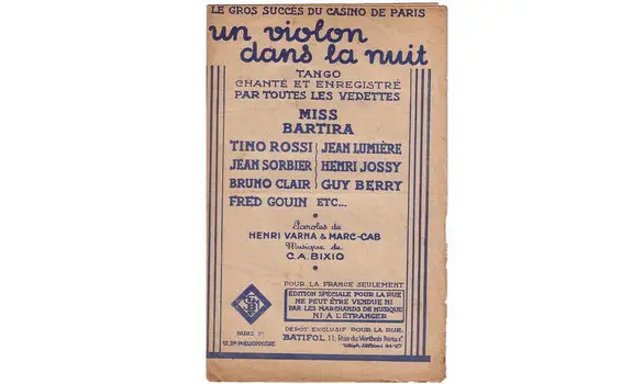 A violin in the night