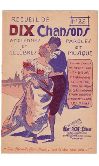 Recueil de dix chansons n°38